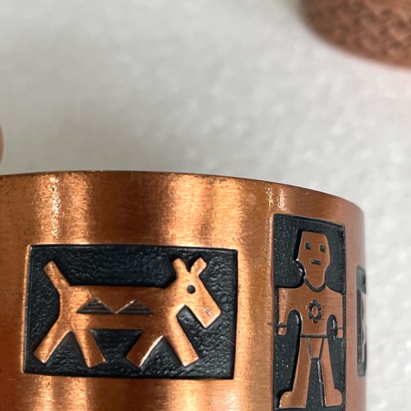 Lot of 2 Vintage Copper Bracelets-1 Thunderbird Cuff & 1 Irish Celtic Knot Cuff - Picture 2 of 5